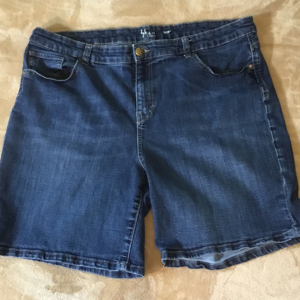 Style & Co. Dark Blue Denim Jean Shorts